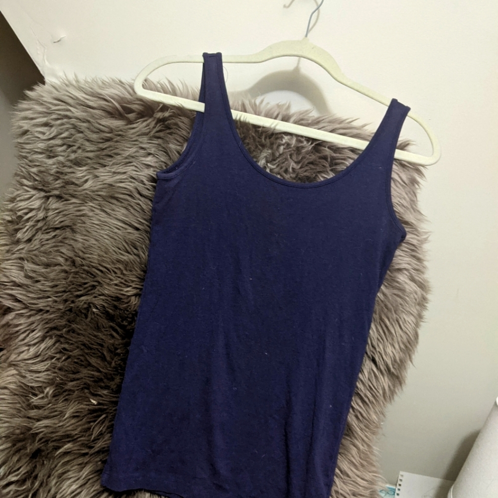 Navy Blue Cynthia Rowley Cotton Tank, s
